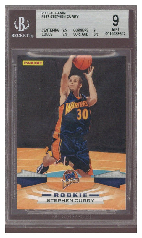 2009/10 Panini Stephen Curry RC BGS 9