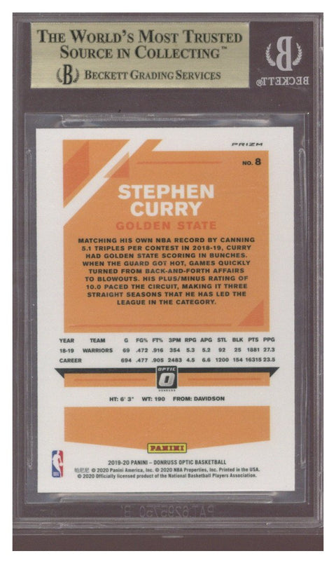 2019 Optic White Sparkle Stephen Curry BGS 9.5
