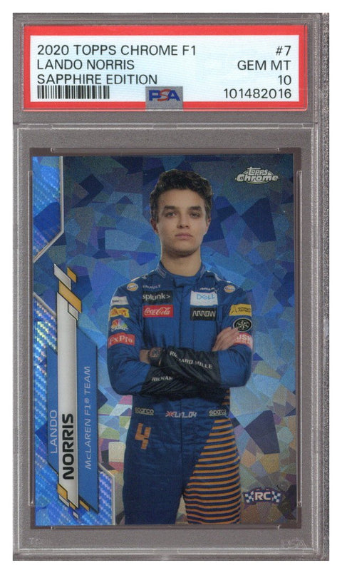 2020 Topps Chrome F1 Lando Norris Sapphire RC PSA 10 (101482016)