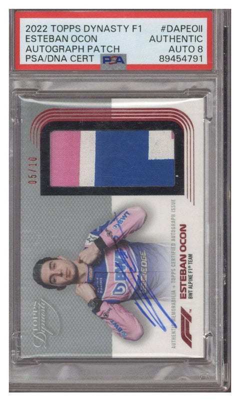 2022 Topps Dynasty F1 Esteban Ocon Auto Patch 5/10