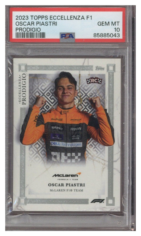 2023 TOPPS ECCELLENZA F1 OSCAR PIASTRI PRODIGIO PSA 10