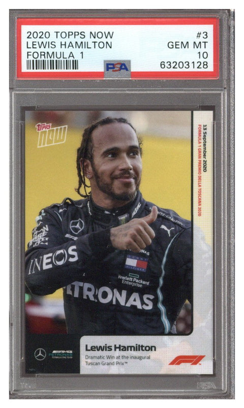 2020 Topps Now F1 Lewis Hamilton #3 PSA 10