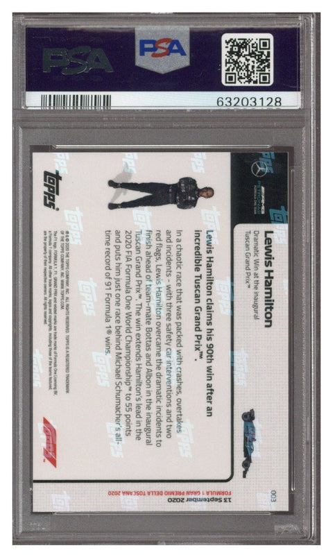 2020 Topps Now F1 Lewis Hamilton #3 PSA 10