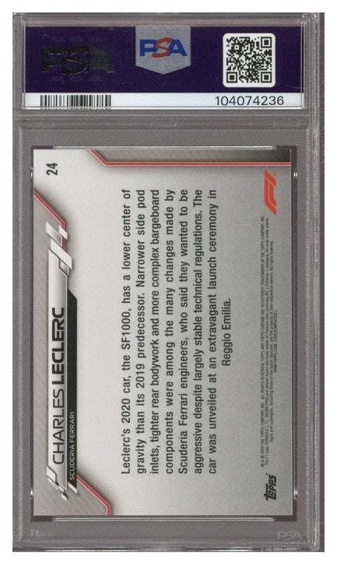 2020 Topps Chrome F1 Sapphire Edition Charles Leclerc #24 PSA 10