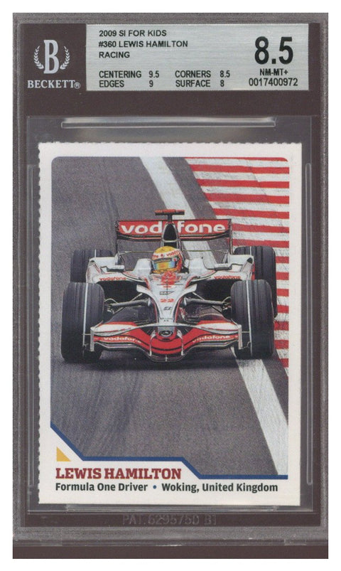 2009 SPORTS ILLUSTRATED S.I. FOR KIDS #360 LEWIS HAMILTON RC BGS 8.5