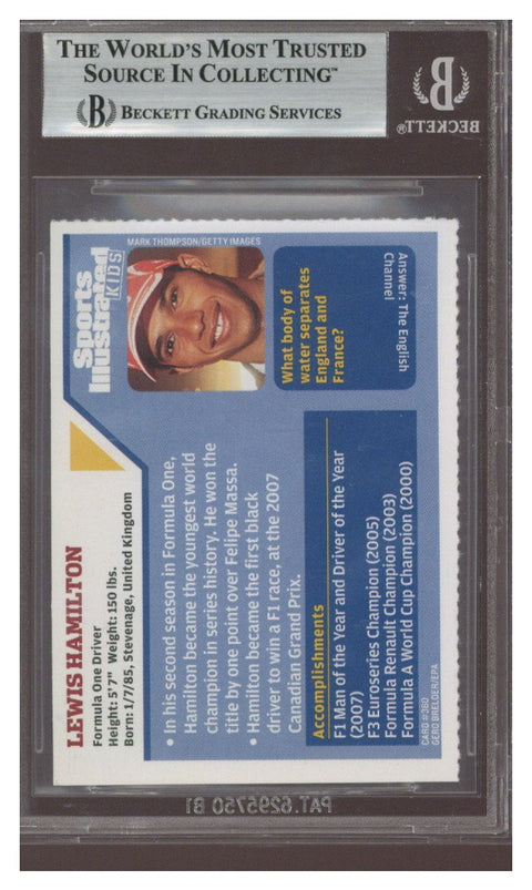 2009 SPORTS ILLUSTRATED S.I. FOR KIDS #360 LEWIS HAMILTON RC BGS 8.5