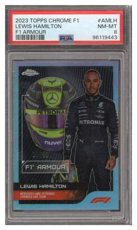 2023 Topps Chrome F1 Lewis Hamilton F1 Armour PSA 8