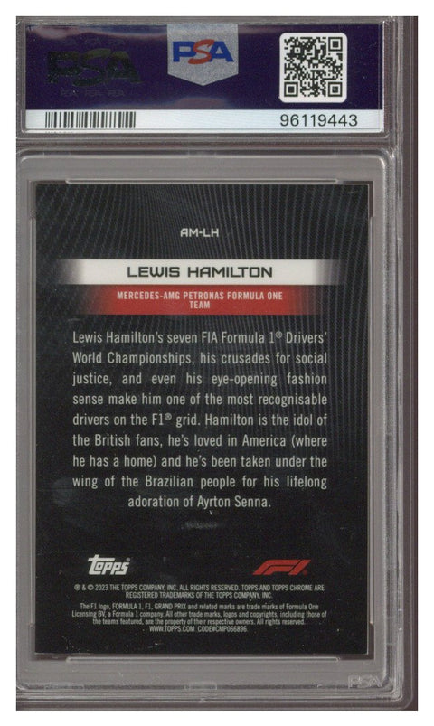 2023 Topps Chrome F1 Lewis Hamilton F1 Armour PSA 8