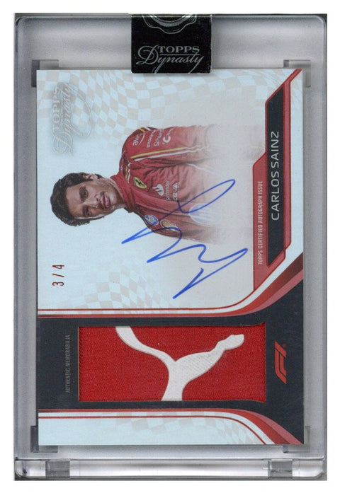 2024 Topps Dynasty F1 Patch Auto 3/4 Carlos Sainz Rare