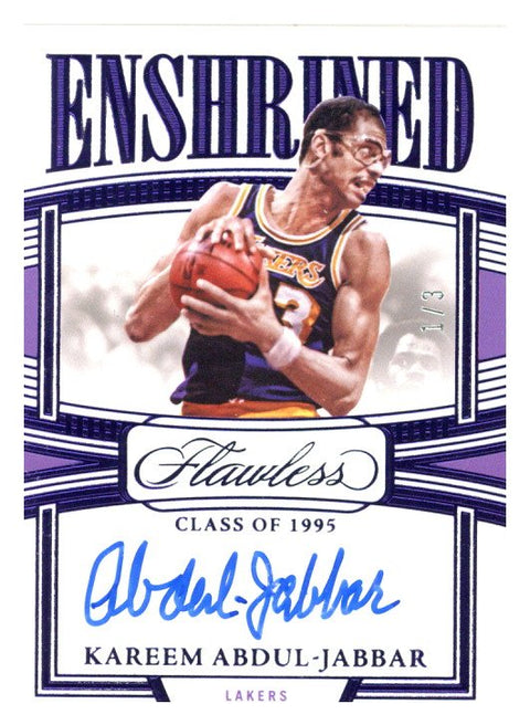 NYC - 2022/23 Panini Flawless Kareem Abdul-Jabar Auto #ESKAJ 1/3