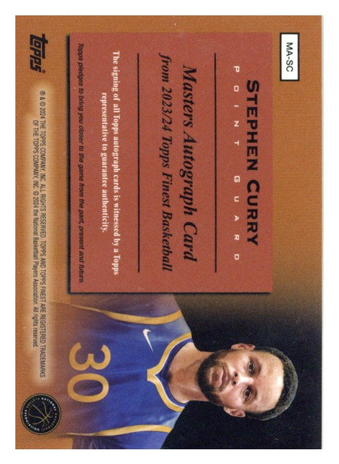 2023/24 Topps Finest Stephen Curry Masters Auto #13/50