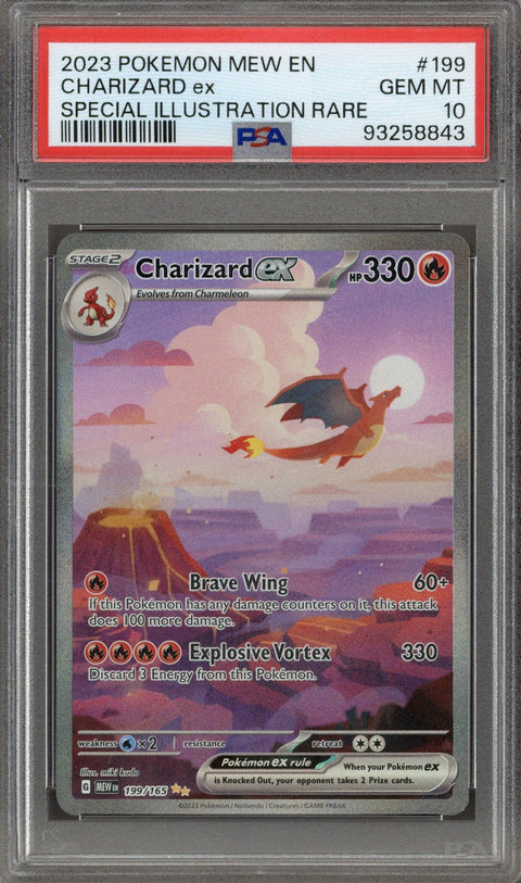 PKM Retail Single Charizard ex 199/165 PSA 10