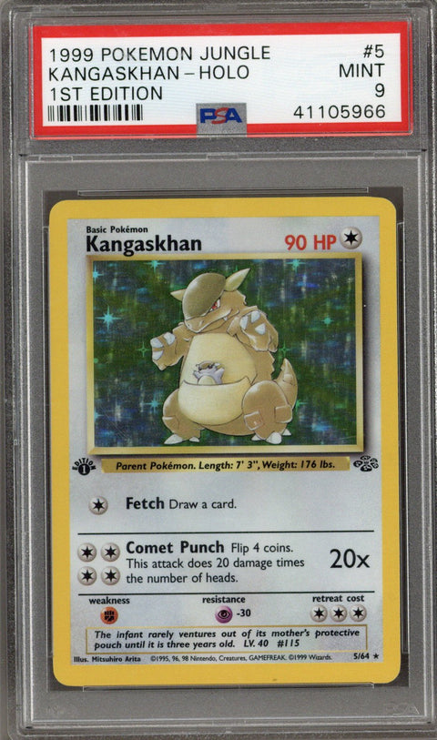 1999 Pokemon Jungle 1st Edition Holo Kangaskhan #5 PSA 9