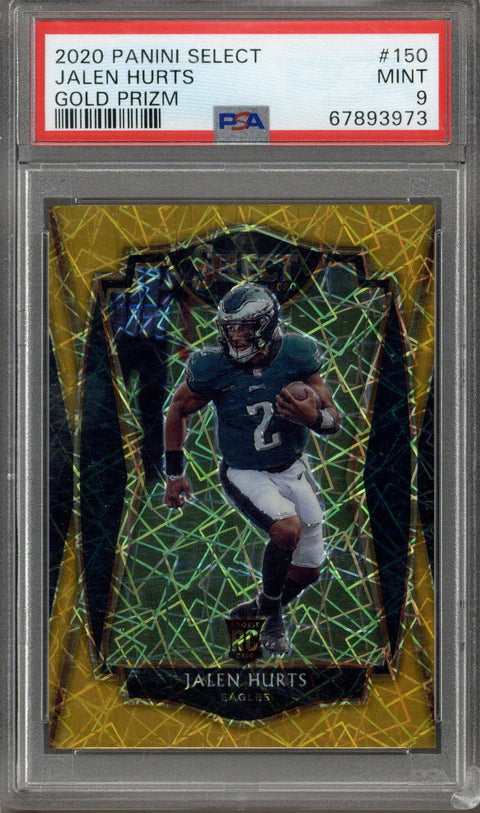 2020 Panini Select Jalen Hurts Rookie Gold Lazer PSA 9 #5/10