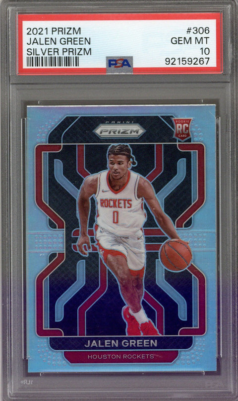 2021 Panini Prizm Jalen Green Silver Prizm #306 PSA 10