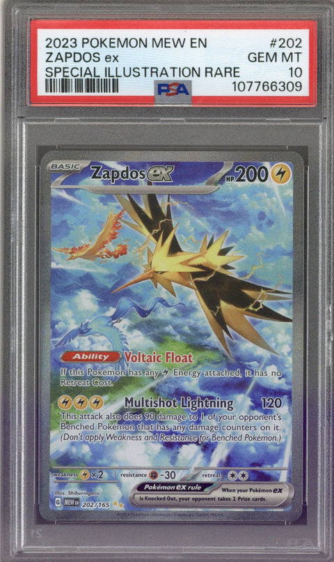 2023 Pokemon Mew EN Zapdos ex Special Illustration Rare PSA 10