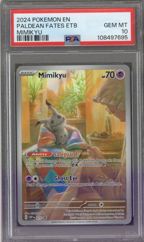 2024 Pokemon Paldean Fates Mimikyu Promo 075 PSA 10
