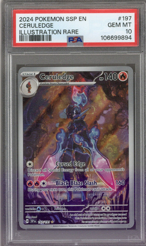 2024 Pokemon Surging Sparks Ceruledge IR 197/191 PSA 10