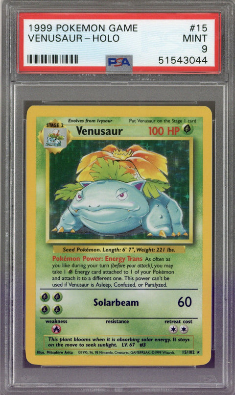 1999 Pokemon Venusaur Holo PSA 9