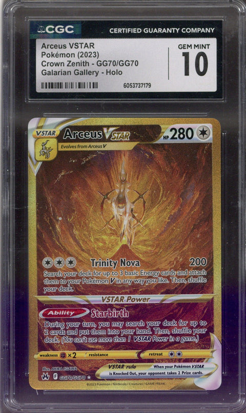 2023 Pokemon Crown Zenith Arceus VStar GG70 CGC 10 Single