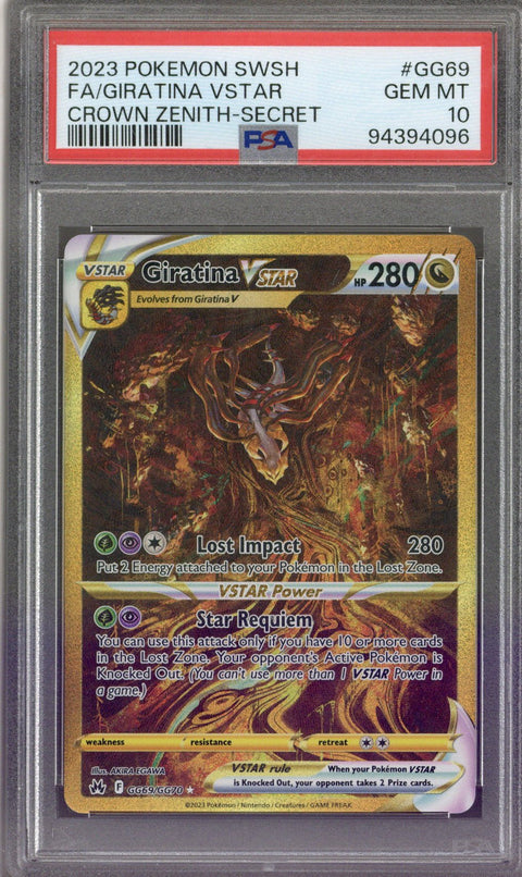 2023 Pokemon Crown Zenith Giratina VStar Secret PSA 10