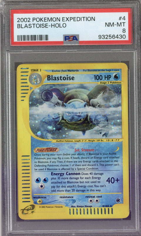 2002 Pokemon Expedition Holo Blastoise #4 PSA 8