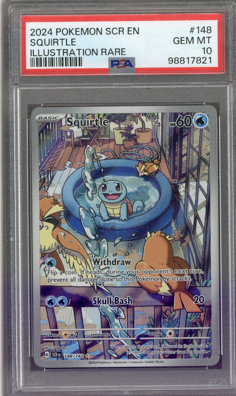 2024 Pokemon EN Squirtle Illustration Rare #148 PSA 10