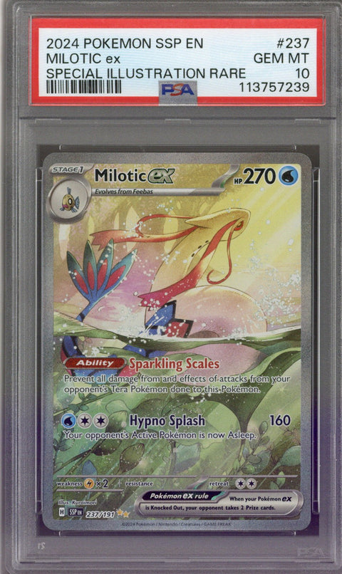2025 Pokemon Surging Sparks Milotic ex SIR #237 PSA 10