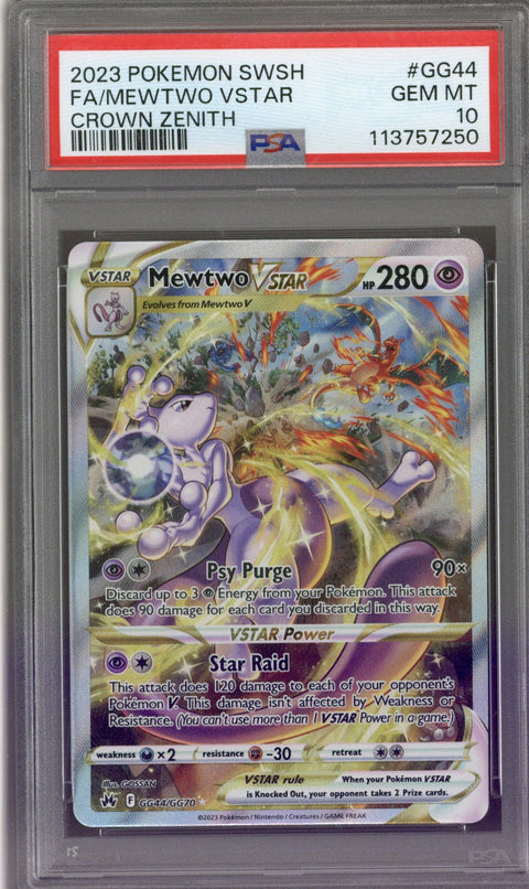 Pokemon Crown Zenith Mewtwo Vstar PSA 10 *113757250*