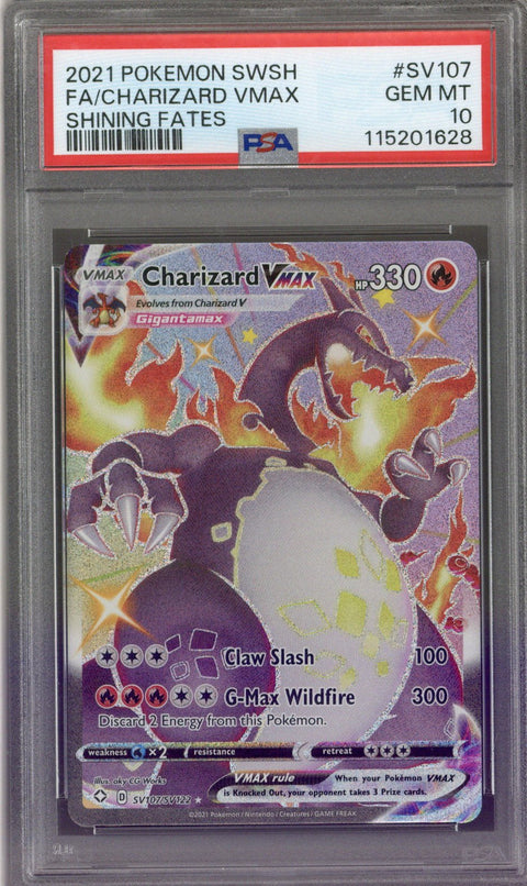 Charizard Vmax SV107 PSA 10