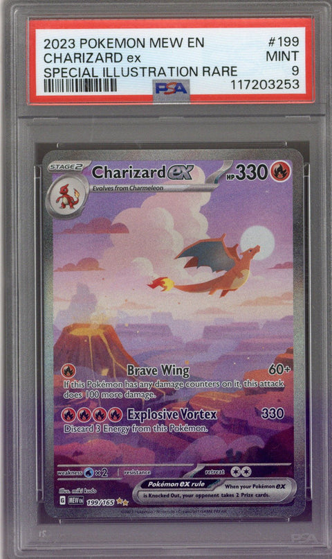 2023 Pokemon 151 Charizard ex SIR PSA 9