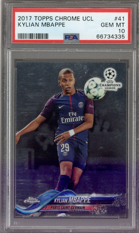 2017 Topps Chrome Mbappe PSA 10