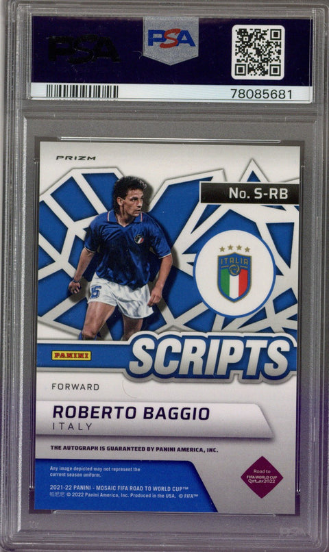 2021 Mosaic Roberto Baggio Auto PSA 10