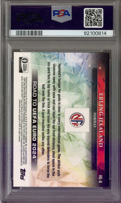 2023 Finest Erling Haaland Hidden Gems PSA 9