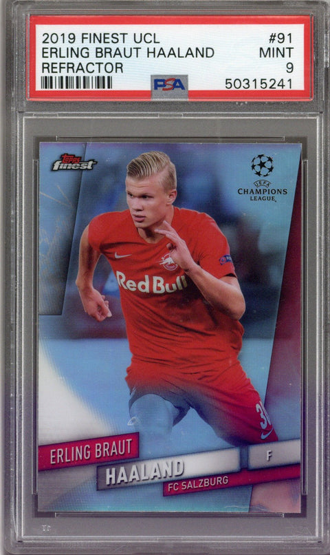 2019 Finest UCL Erling Braut Haaland Refractor PSA 9