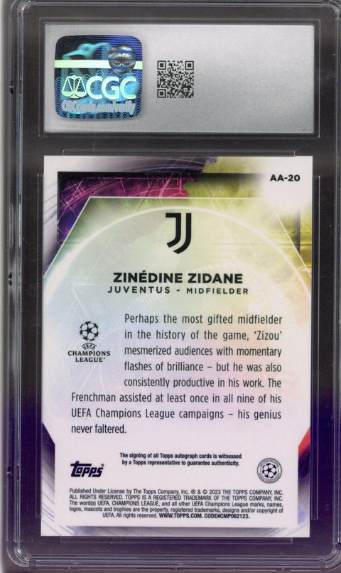 2022/23 Topps Merlin Chrome UEFA Ageless Alchemy Zinedine Zidane Auto /100