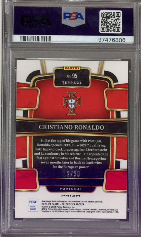 2023 Select FIFA Christiano Ronaldo Tie Dye PSA 10