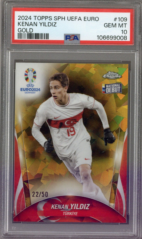 2024 Chrome Euro Yildiz Sapphire Gold /50 PSA 10