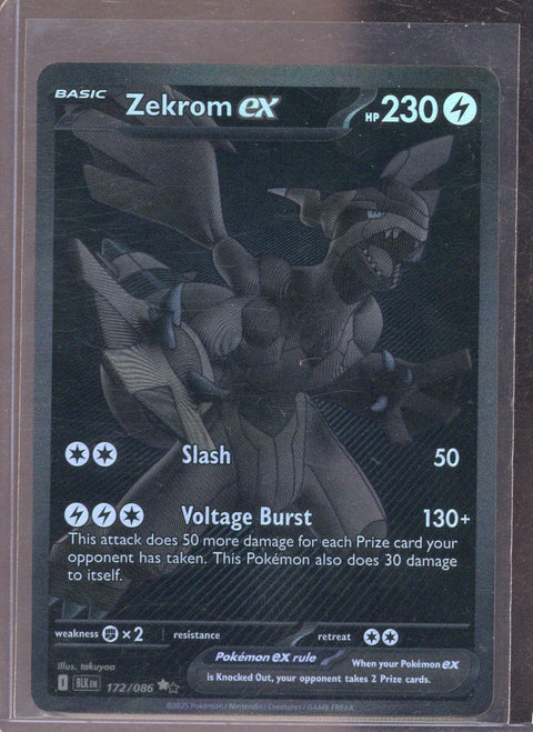 2025 Pokemon Black Bolt Zekrom EX #172