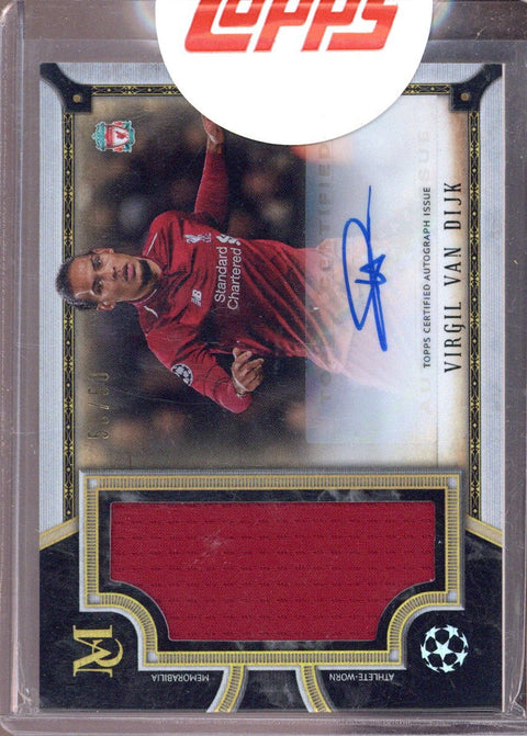 2018 Museum UEFA Virgil Van Dijk Auto Jumbo Relics Gold Jersey #50/50