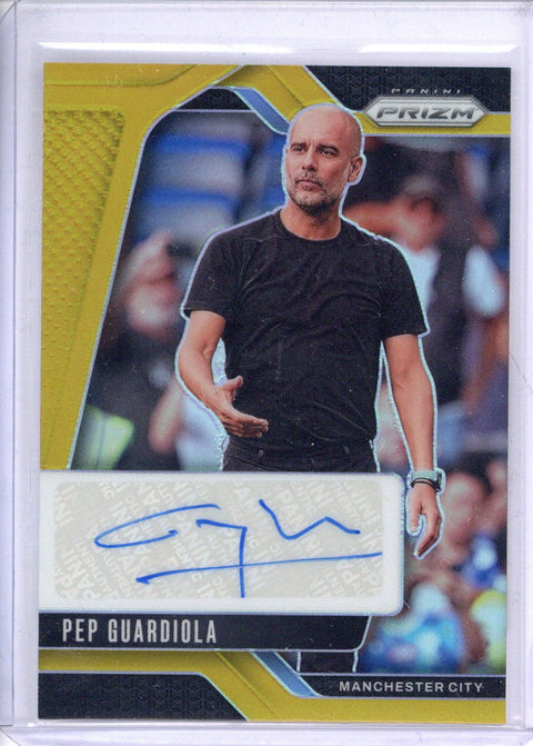 2024/25 Panini Prizm EPL Pep Guardiola Gold Auto 2/10