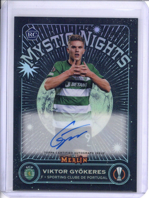 2023/24 Topps Merlin UEFA Mystic Nights Viktor Gyokeres RC Auto