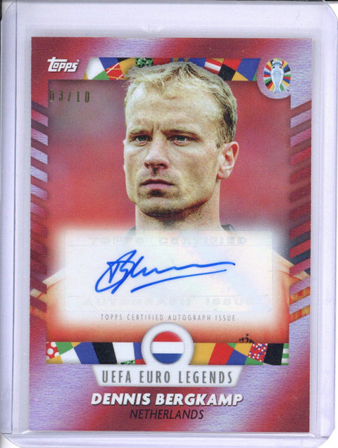 Topps Mourinho Platinum EURO 2024 Dennis Bergkamp Legends AUTO 3/10 Netherlands