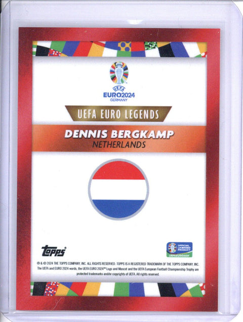 Topps Mourinho Platinum EURO 2024 Dennis Bergkamp Legends AUTO 3/10 Netherlands