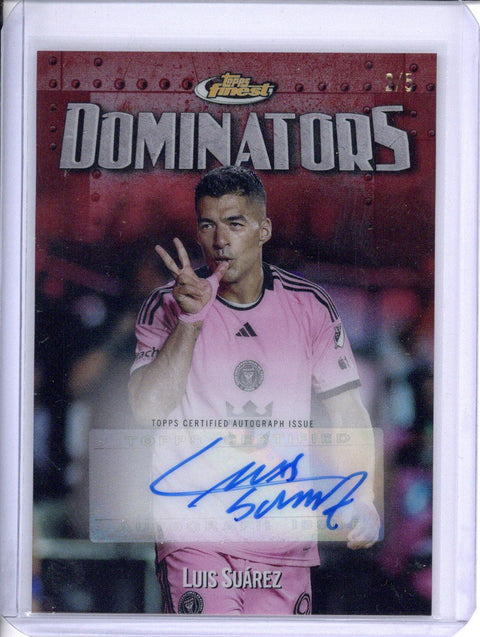 2024 Topps Finest MLS Luis Suarez Dominators Red Auto #2/5