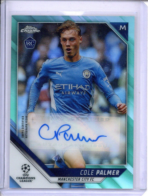 2022-23 Topps Chrome UCL Cole Palmer Aqua Refractor Rookie Auto /199