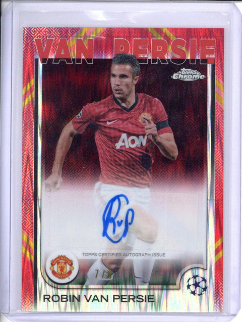 2025 Topps Chrome UEFA Aisa Limited Hongbao Robin Van Persie Red Ruby Auto 7/8