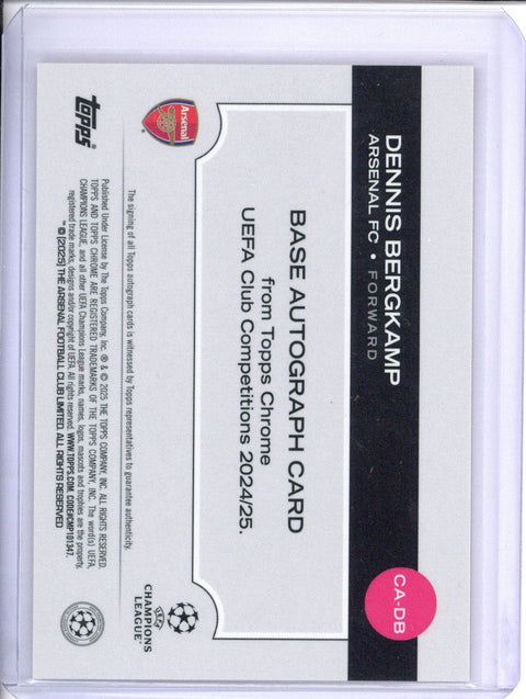 2024-25 Topps Chrome UEFA Dennis Bergkamp Auto RED SSP 1/5 Arsenal Color Match