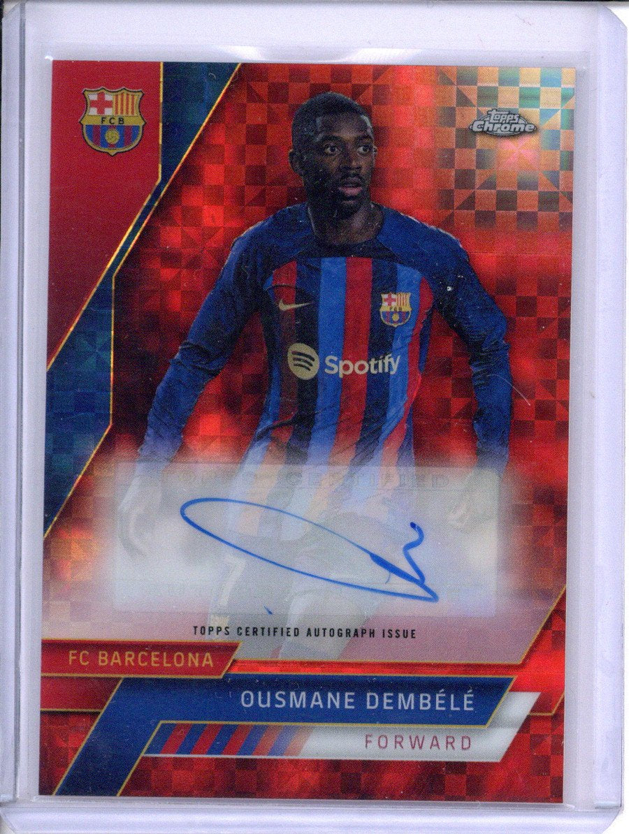 TOPPS CHROME FC BARCELONA TEAM SET 2022-23 OUSMANE DEMBELE 1/5