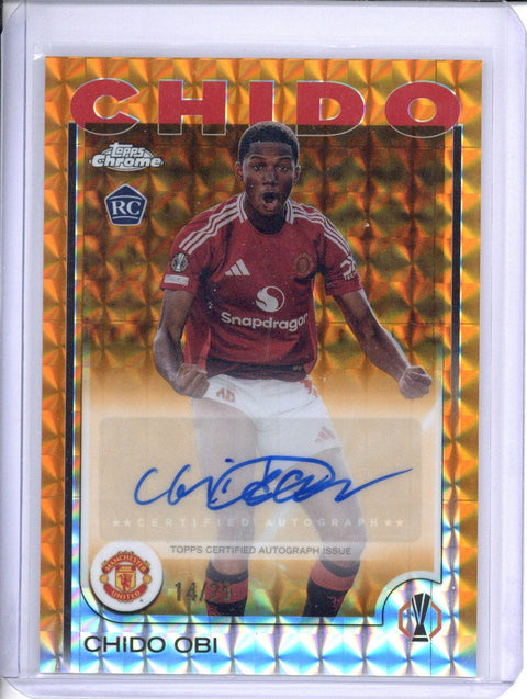 Topps UCC Chrome 24/25 Auto RC CHIDO OBI 14/25 ORANGE GEOMETRIC